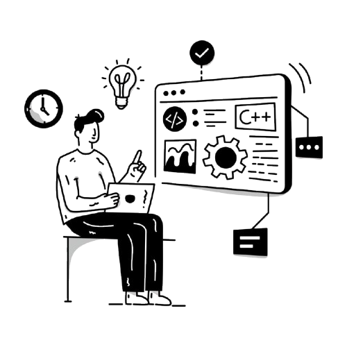 Illustration femme développeuse